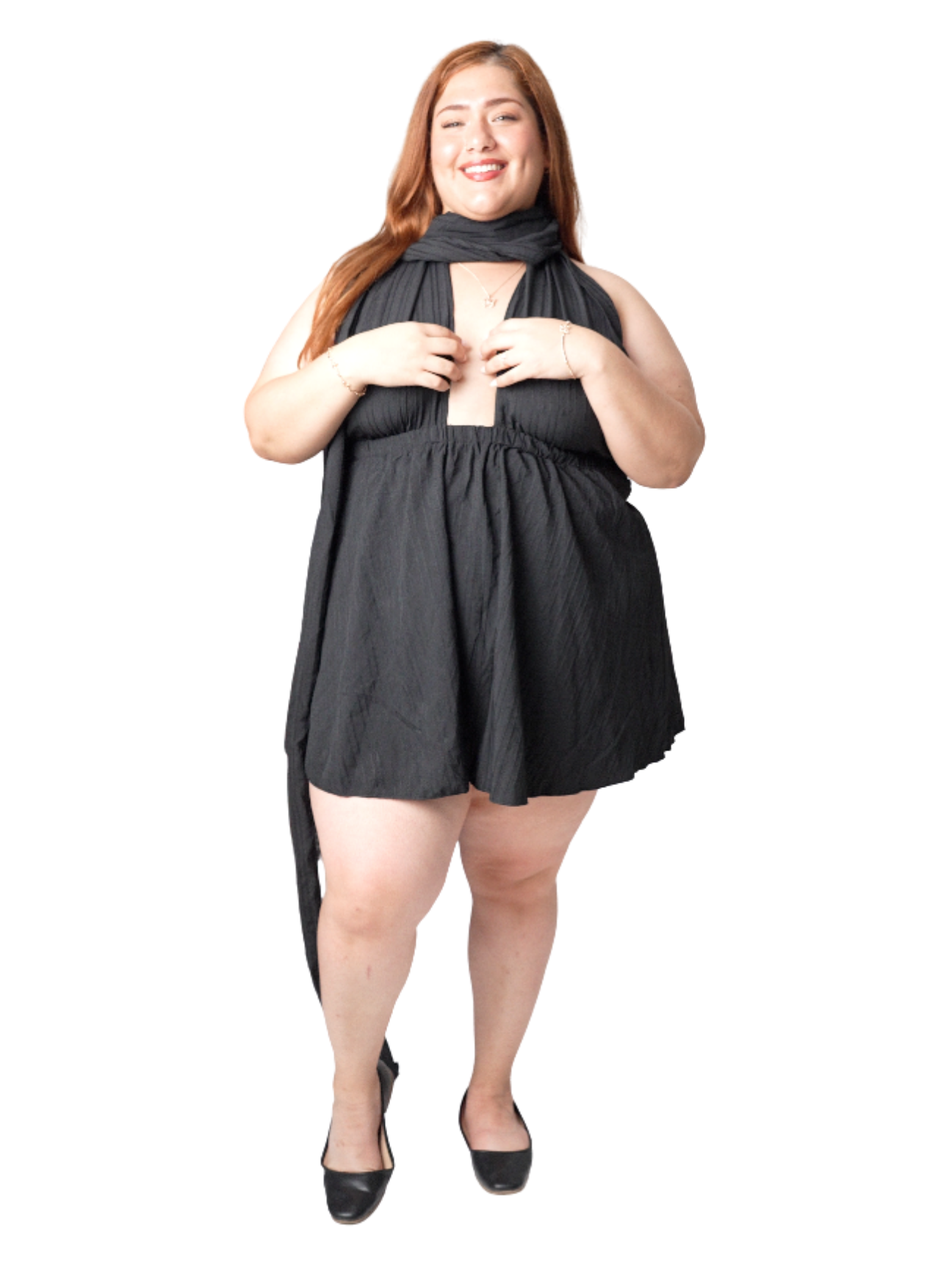 Clienta de Micaela Bazar con look curvy