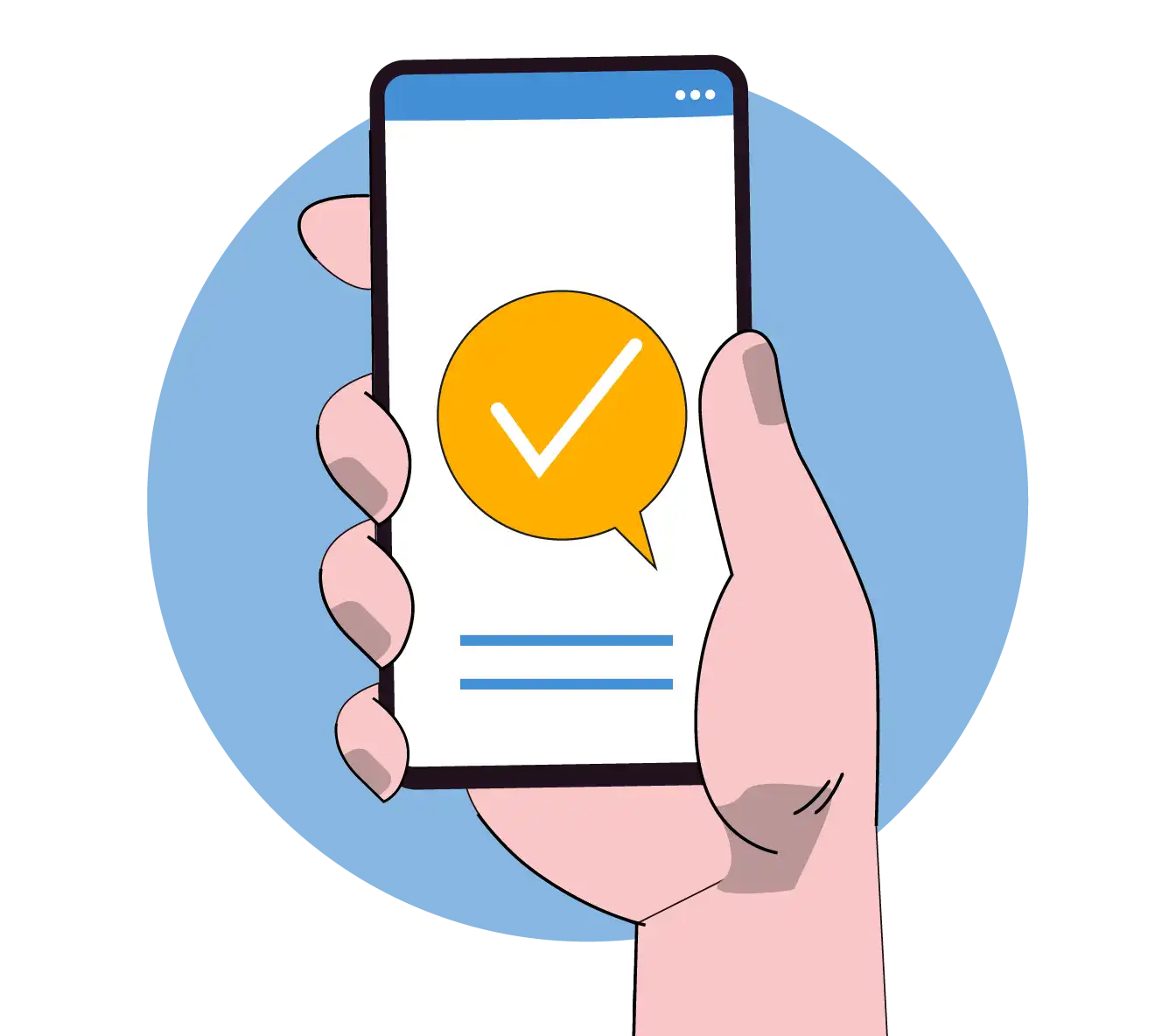 Confirmación personalizada por mensaje